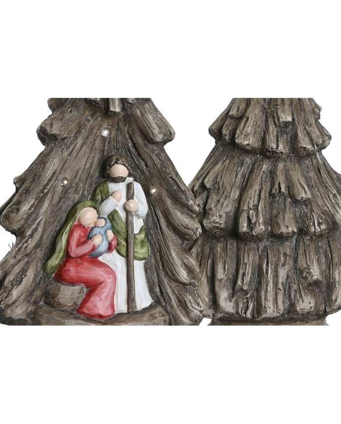 Presepe di Natale Home ESPRIT Verde Grigio Magnesio 23 x 13,5 x 45 cm (2 Unità)