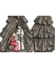 Presepe di Natale Home ESPRIT Verde Grigio Magnesio 23 x 13,5 x 45 cm (2 Unità)