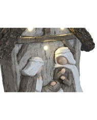 Presepe di Natale Home ESPRIT Verde Grigio Magnesio 27,5 x 10,5 x 34,5 cm (2 Unità)