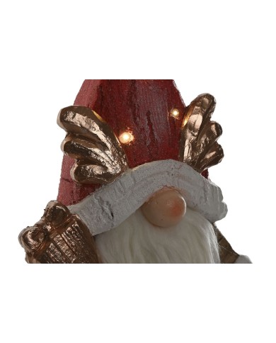 Decorazione Natalizia Home ESPRIT Bianco Rosso Gnomo 25 x 11,5 x 38 cm (2 Unità)