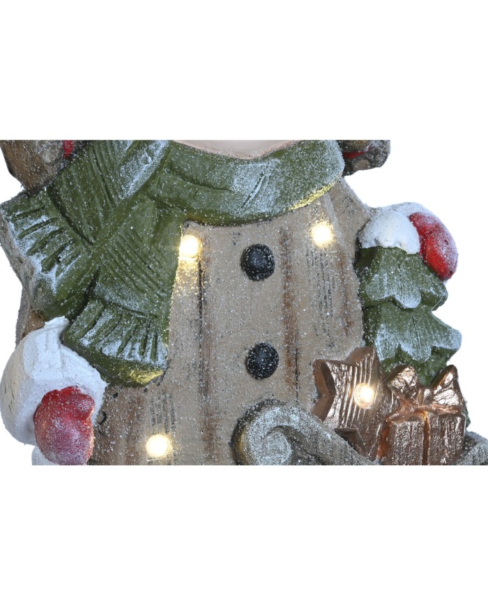 Decorazione Natalizia Home ESPRIT Marrone Rosso 23 x 10,5 x 40 cm (2 Unità)