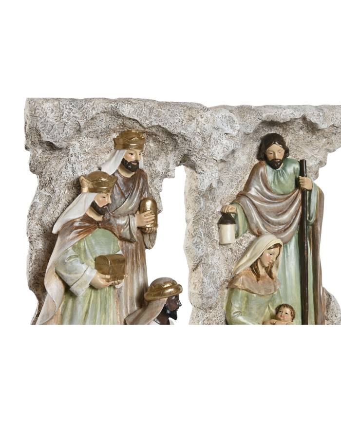Presepe di Natale Home ESPRIT Multicolore Resina 19,5 x 11 x 31,5 cm (2 Unità)