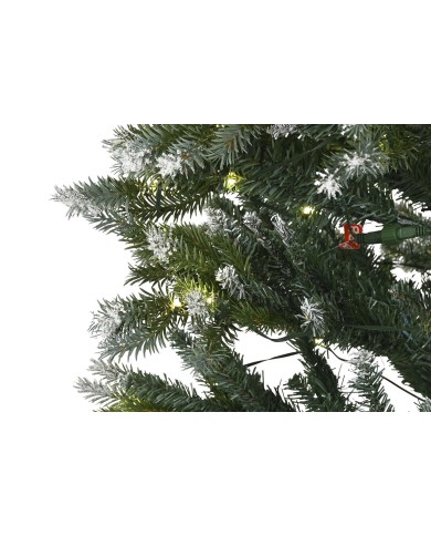 Albero di Natale Home ESPRIT Verde Metallo Polietilene Nevoso 130 x 130 x 210 cm