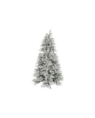 Albero di Natale Home ESPRIT Bianco Polietilene Nevoso 120 x 120 x 210 cm