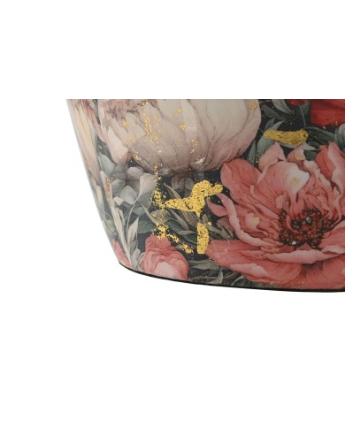 Vaso Home ESPRIT Multicolore Rosa Metallo 33 x 33 x 35 cm Vaso Home ESPRIT Multicolore Rosa Metallo 33 x 33 x 35 cm