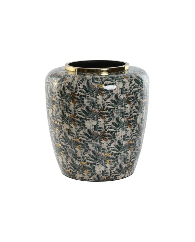 Vaso Home ESPRIT Verde Dorato Metallo 33 x 33 x 35,5 cm Vaso Home ESPRIT Verde Dorato Metallo 33 x 33 x 35,5 cm