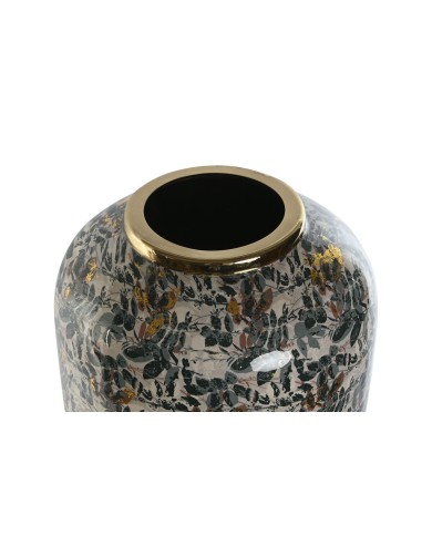 Vaso Home ESPRIT Verde Dorato Metallo 25 x 25 x 69 cm Vaso Home ESPRIT Verde Dorato Metallo 25 x 25 x 69 cm