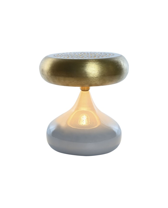 Lampada da tavolo Home ESPRIT Grigio Dorato Metallo 4 W 220 V 36 x 36 x 37,5 cm Lampada da tavolo Home ESPRIT Grigio Dorato Metallo 4 W 220 V 36 x 36 x 37,5 cm