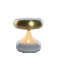 Lampada da tavolo Home ESPRIT Grigio Dorato Metallo 4 W 220 V 36 x 36 x 37,5 cm Lampada da tavolo Home ESPRIT Grigio Dorato Metallo 4 W 220 V 36 x 36 x 37,5 cm