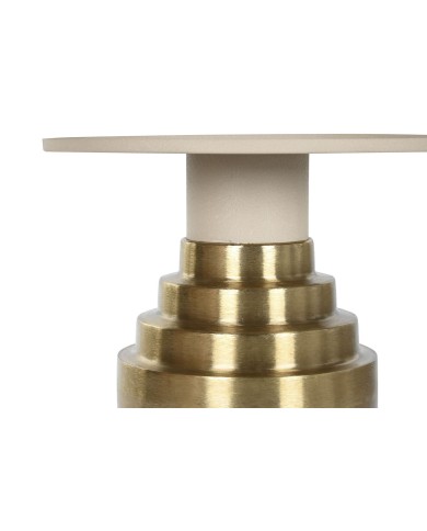 Tavolo aggiuntivo Home ESPRIT Crema Dorato 46 x 46 x 52 cm