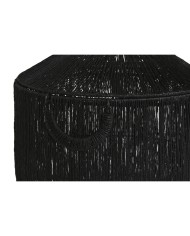 Set di Cestini Home ESPRIT Nero Juta Metallo (2 Pezzi)