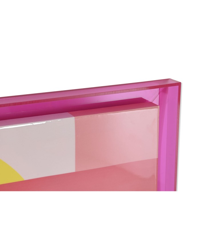 Quadro Home ESPRIT Giallo Rosa Moderno Città 80 x 3,3 x 120 cm (2 Unità)