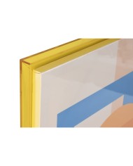 Quadro Home ESPRIT Giallo Rosa Moderno Città 80 x 3,3 x 120 cm (2 Unità)