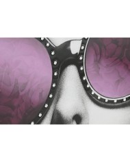 Quadro Home ESPRIT Nero Lilla chica Laccato 60 x 3,5 x 80 cm (2 Unità)