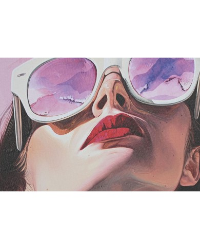 Quadro Home ESPRIT Rosa Donna Moderno 50 x 2,5 x 70 cm (2 Unità)