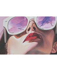 Quadro Home ESPRIT Rosa Donna Moderno 50 x 2,5 x 70 cm (2 Unità)