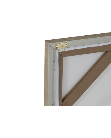 Quadro Home ESPRIT Beige Corallo Palme Coloniale 60 x 2,5 x 60 cm (2 Unità)