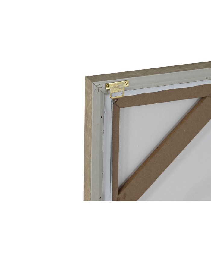 Quadro Home ESPRIT Beige Corallo Palme Coloniale 60 x 2,5 x 60 cm (2 Unità)