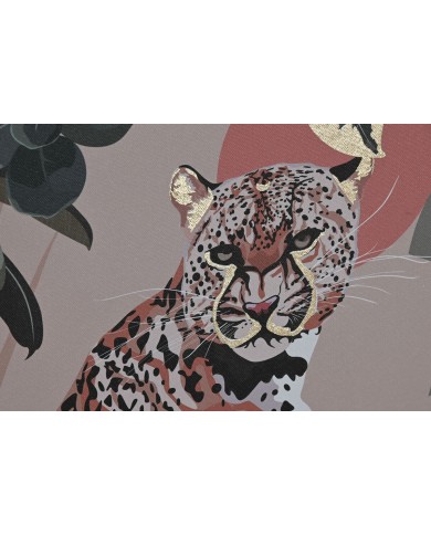 Quadro Home ESPRIT Rosso Verde Coloniale Dorato Giungla 45 x 2,5 x 60 cm (2 Unità)