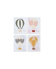 Quadro Home ESPRIT Bianco Beige Palme Scandinavo 45 x 2,2 x 60 cm (2 Unità)