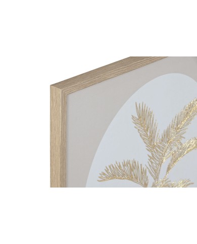 Quadro Home ESPRIT Bianco Beige Palme Scandinavo 45 x 2,2 x 60 cm (2 Unità)