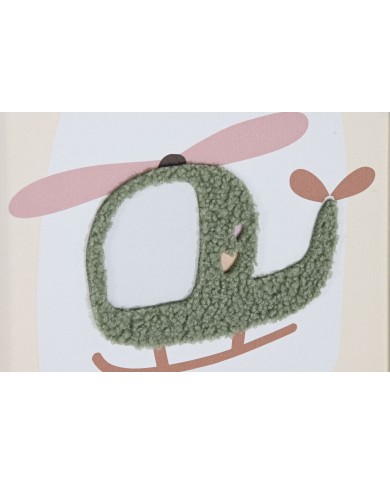 Quadro Home ESPRIT Giallo Azzurro Tela 30 x 1,8 x 40 cm (4 Unità)