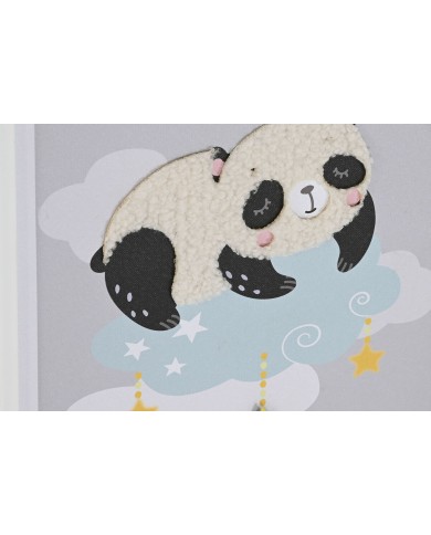 Quadro Home ESPRIT Giallo Grigio Per bambini 30 x 1,8 x 40 cm (4 Unità)