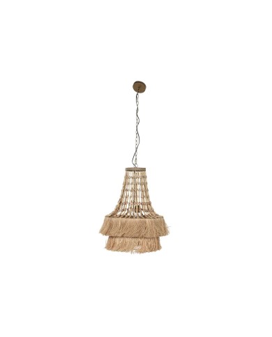 Lampadario Home ESPRIT Naturale Juta Metallo 50 W 50,5 x 50,5 x 148 cm