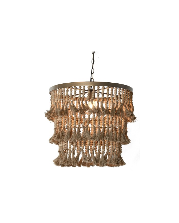 Lampadario Home ESPRIT Marrone Naturale Legno Metallo 50 W 53 x 53 x 123 cm Lampadario Home ESPRIT Marrone Naturale Legno Metallo 50 W 53 x 53 x 123 cm