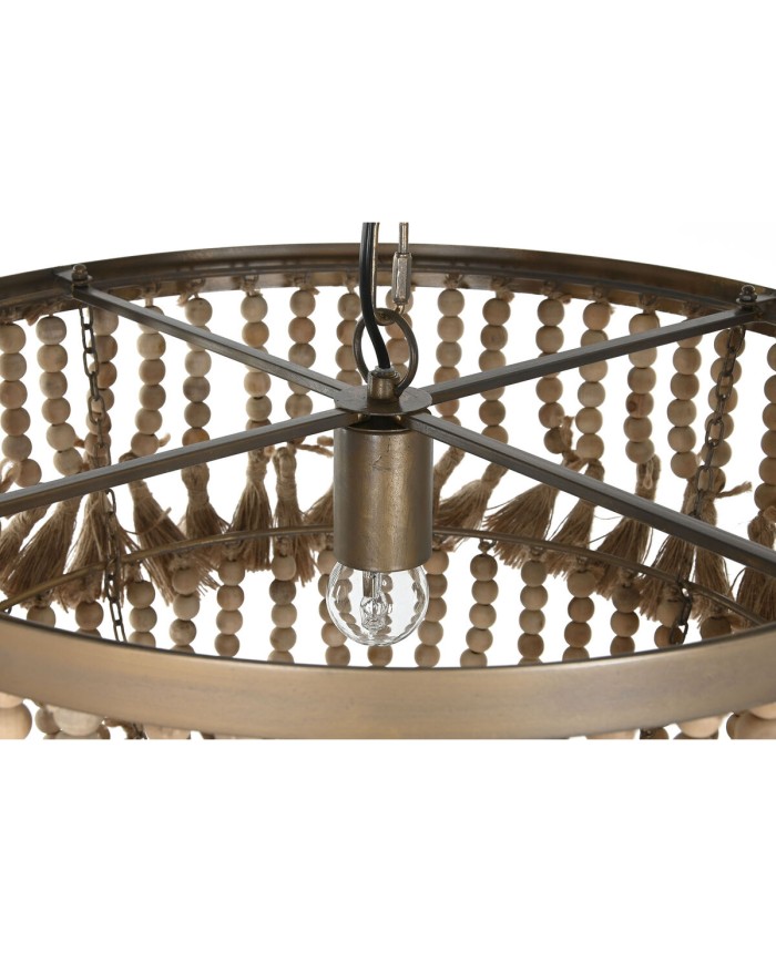 Lampadario Home ESPRIT Marrone Naturale Legno Metallo 50 W 53 x 53 x 123 cm Lampadario Home ESPRIT Marrone Naturale Legno Metallo 50 W 53 x 53 x 123 cm