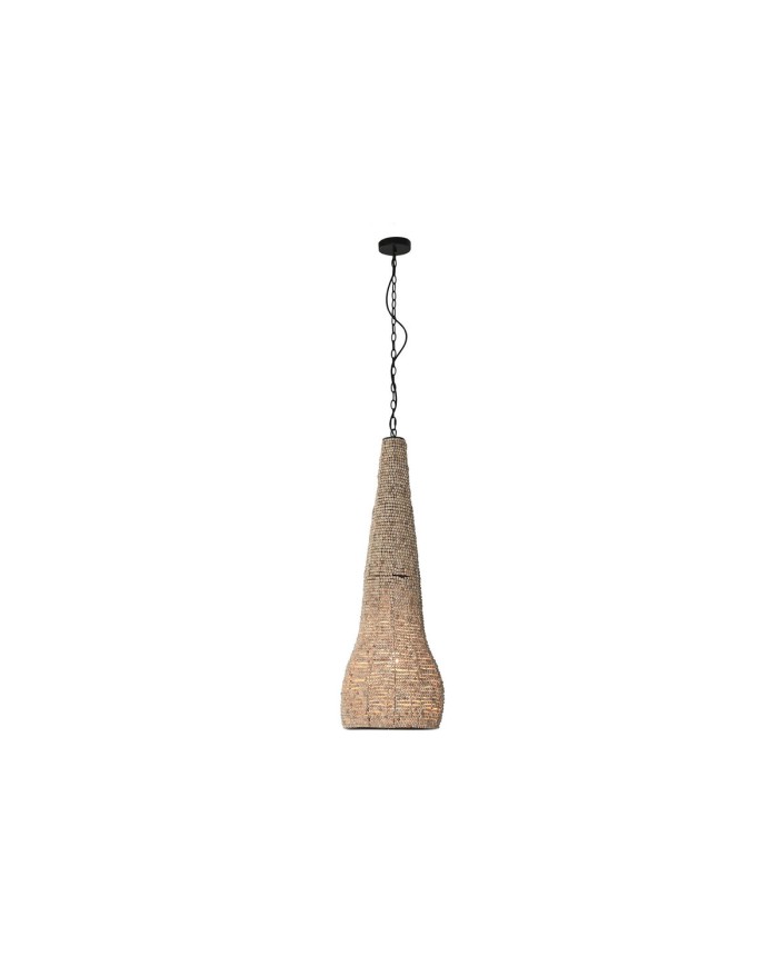 Lampadario Home ESPRIT Naturale Legno Metallo 50 W 36,5 x 36,5 x 174,5 cm