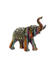 Statua Decorativa Home ESPRIT Multicolore Resina Elefante 31 x 14 x 22 cm