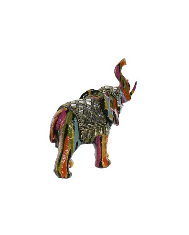 Statua Decorativa Home ESPRIT Multicolore Resina Elefante 21,5 x 8,5 x 19,5 cm
