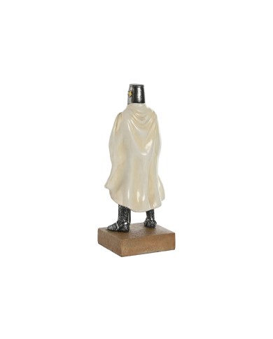 Statua Decorativa Home ESPRIT Bianco Argentato Resina 10 x 8 x 25 cm (2 Unità)
