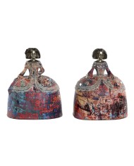 Statua Decorativa Home ESPRIT Multicolore Resina Specchio Dama 17 x 12 x 21,5 cm (2 Unità) Statua Decorativa Home ESPRIT Multicolore Resina Specchio Dama 17 x 12 x 21,5 cm (2 Unità)