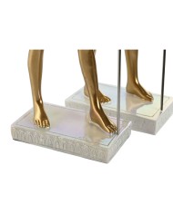 Statua Decorativa Home ESPRIT Bianco Dorato Resina Orientale Egiziano 7 x 11,5 x 36 cm (2 Unità) Statua Decorativa Home ESPRIT Bianco Dorato Resina Orientale Egiziano 7 x 11,5 x 36 cm (2 Unità)