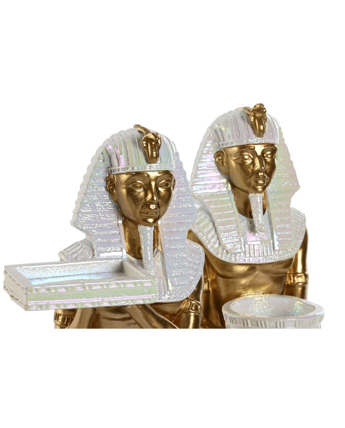 Statua Decorativa Home ESPRIT Bianco Dorato Resina Orientale Egiziano 12,5 x 17 x 25 cm (2 Unità) Statua Decorativa Home ESPRIT Bianco Dorato Resina Orientale Egiziano 12,5 x 17 x 25 cm (2 Unità)