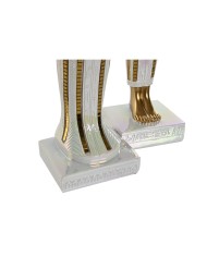 Statua Decorativa Home ESPRIT Bianco Dorato Resina Orientale Egiziano 10 x 9 x 52 cm (2 Unità) Statua Decorativa Home ESPRIT Bianco Dorato Resina Orientale Egiziano 10 x 9 x 52 cm (2 Unità)