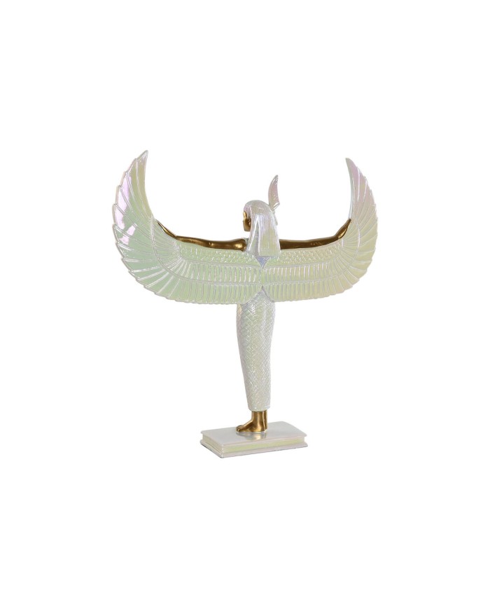 Statua Decorativa Home ESPRIT Bianco Dorato Resina Orientale 34 x 6,5 x 33,5 cm Statua Decorativa Home ESPRIT Bianco Dorato Resina Orientale 34 x 6,5 x 33,5 cm