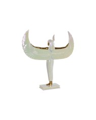 Statua Decorativa Home ESPRIT Bianco Dorato Resina Orientale 34 x 6,5 x 33,5 cm Statua Decorativa Home ESPRIT Bianco Dorato Resina Orientale 34 x 6,5 x 33,5 cm