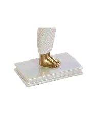 Statua Decorativa Home ESPRIT Bianco Dorato Resina Orientale 34 x 6,5 x 33,5 cm Statua Decorativa Home ESPRIT Bianco Dorato Resina Orientale 34 x 6,5 x 33,5 cm