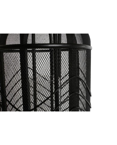 Portacandele Home ESPRIT Nero Metallo 25,5 x 25,5 x 46,5 cm