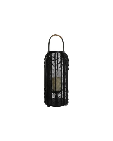 Portacandele Home ESPRIT Nero Metallo 21,5 x 21,5 x 43,5 cm