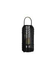 Portacandele Home ESPRIT Nero Metallo 21,5 x 21,5 x 43,5 cm