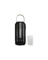 Portacandele Home ESPRIT Nero Metallo 21,5 x 21,5 x 43,5 cm