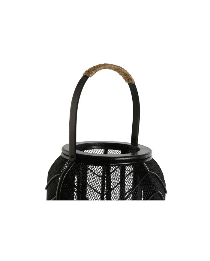 Portacandele Home ESPRIT Nero Metallo 21,5 x 21,5 x 43,5 cm