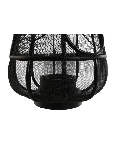 Portacandele Home ESPRIT Nero Metallo 28 x 28 x 50 cm