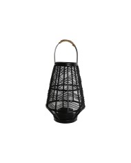 Portacandele Home ESPRIT Nero Metallo 28 x 28 x 50 cm Portacandele Home ESPRIT Nero Metallo 28 x 28 x 50 cm