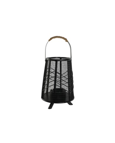 Portacandele Home ESPRIT Nero Metallo 23 x 23 x 31,5 cm
