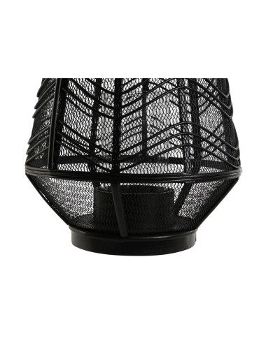 Portacandele Home ESPRIT Nero Metallo 27,5 x 27,5 x 40 cm